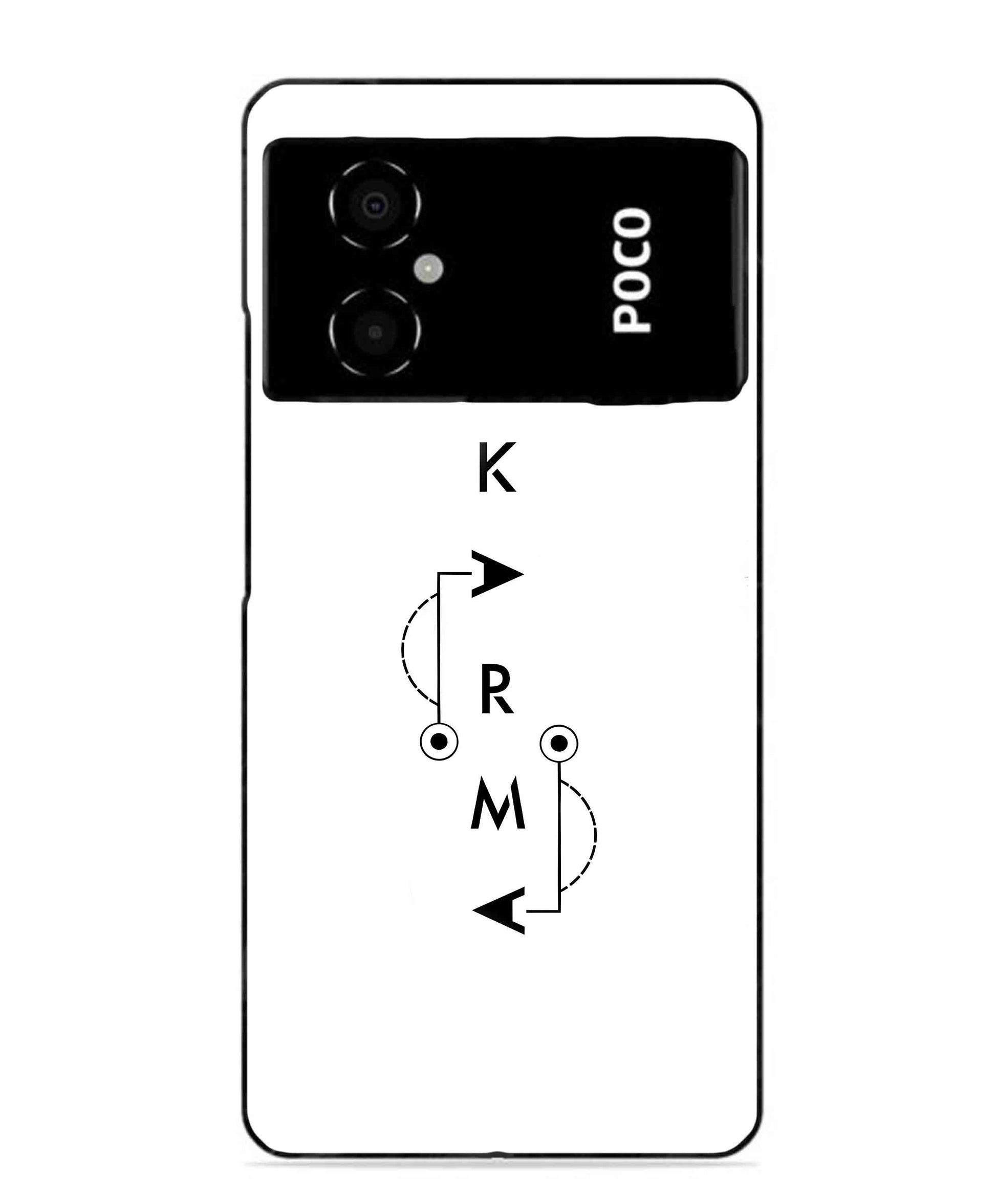 Karma Aesthetic Metal Back Cover Phone Case for Poco M4 5G