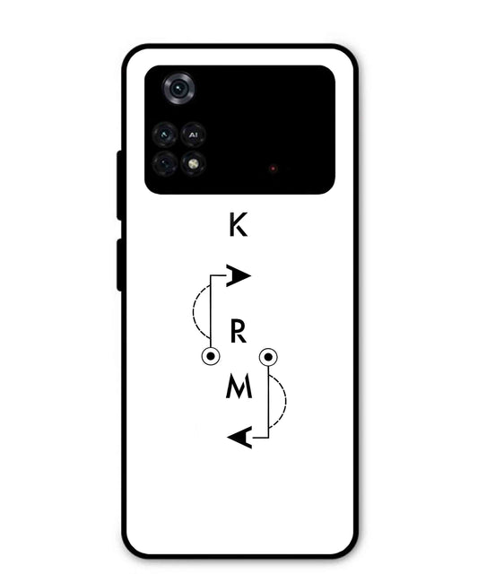 Karma Aesthetic Metal Back Cover Phone Case for Poco M4 Pro 4G