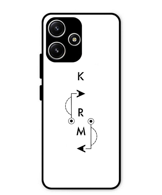 Karma Aesthetic Metal Back Cover Phone Case for Poco M6 Pro