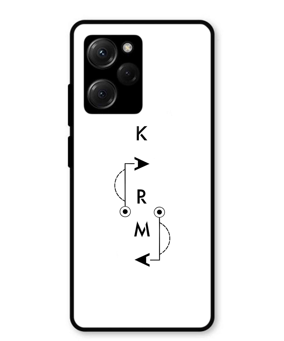 Karma Aesthetic Metal Back Cover Phone Case for Poco X5 Pro