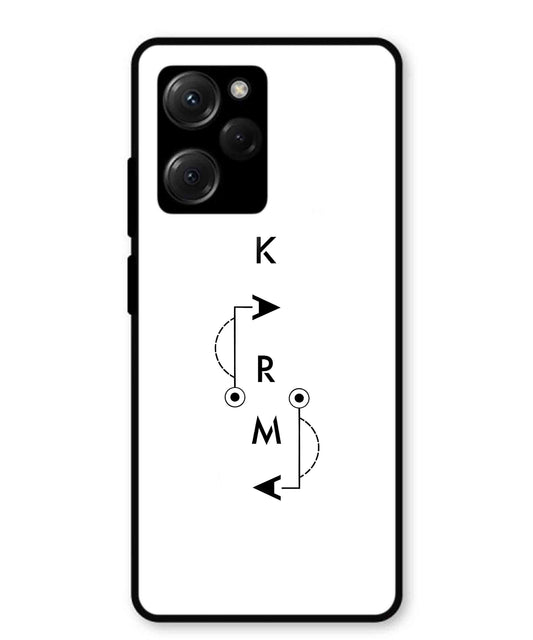 Karma Aesthetic Metal Back Cover Phone Case for Poco X5 Pro