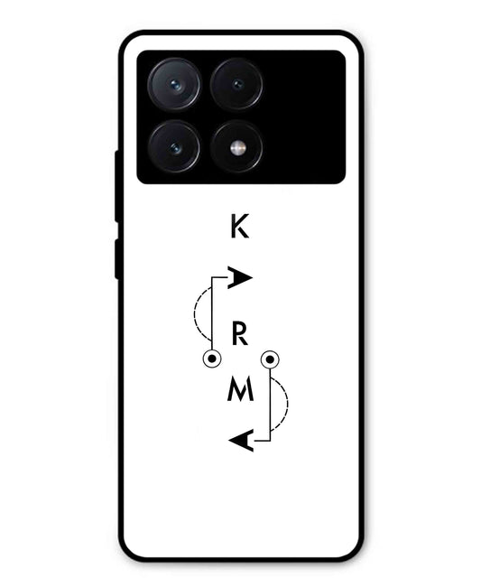 Karma Aesthetic Metal Back Cover Phone Case for Poco X6 Pro