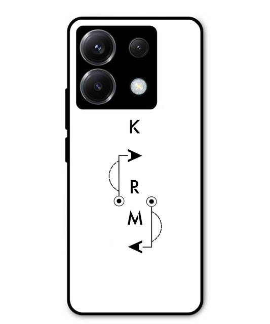 Karma Aesthetic Metal Back Cover Phone Case for Poco X6