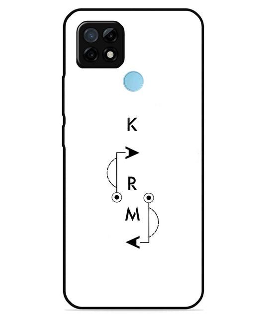 Karma Aesthetic Metal Back Cover Phone Case for Realme C21