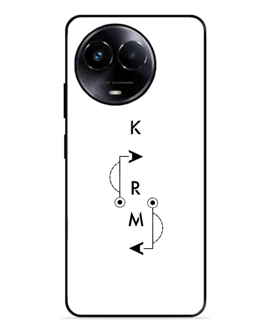 Karma Aesthetic Metal Back Cover Phone Case for Realme Narzo 60X