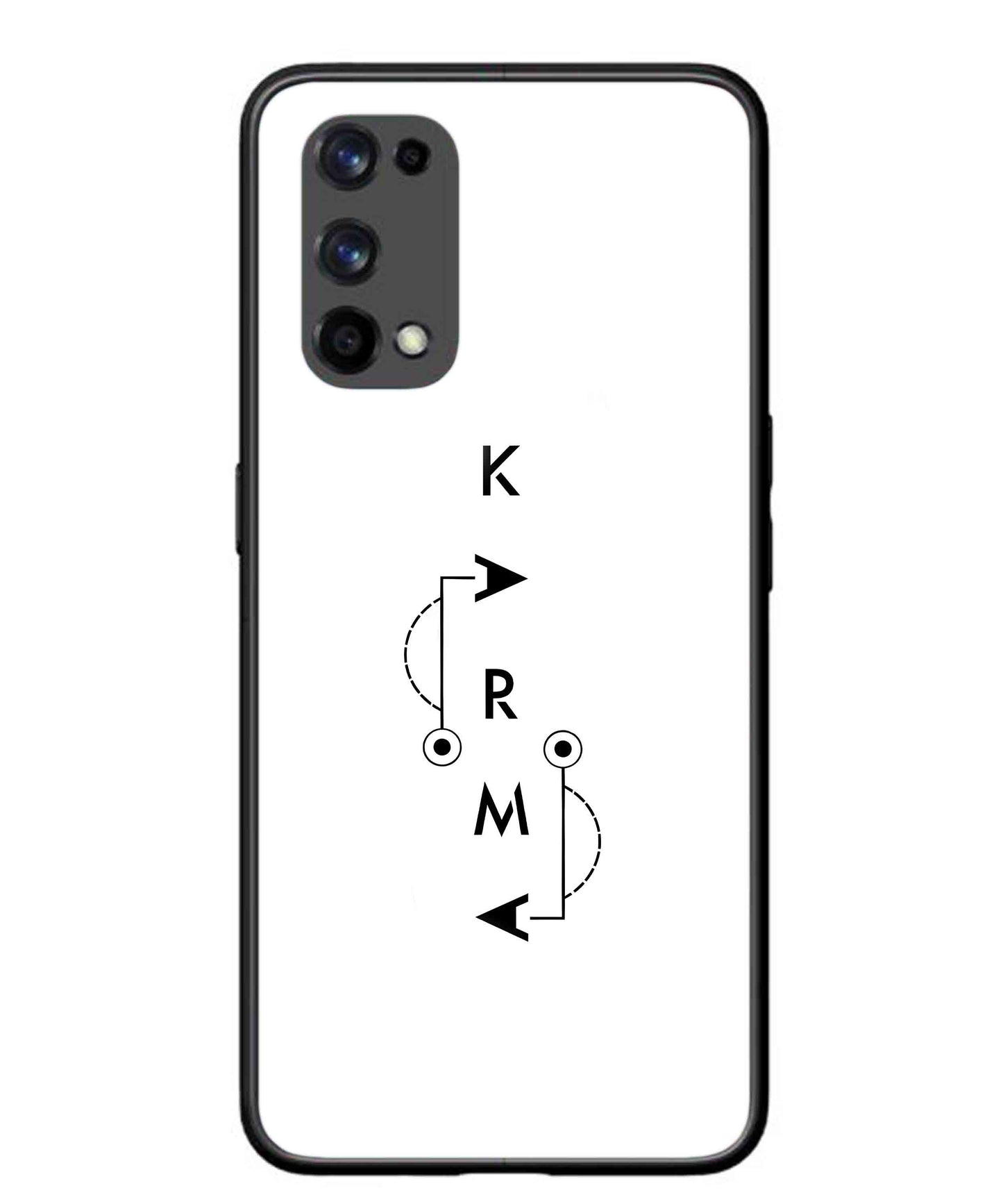 Karma Aesthetic Metal Back Cover Phone Case for Realme X7 Pro