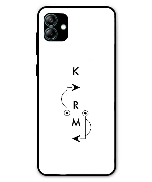 Karma Aesthetic Metal Back Cover Phone Case for Samsung Galaxy A04
