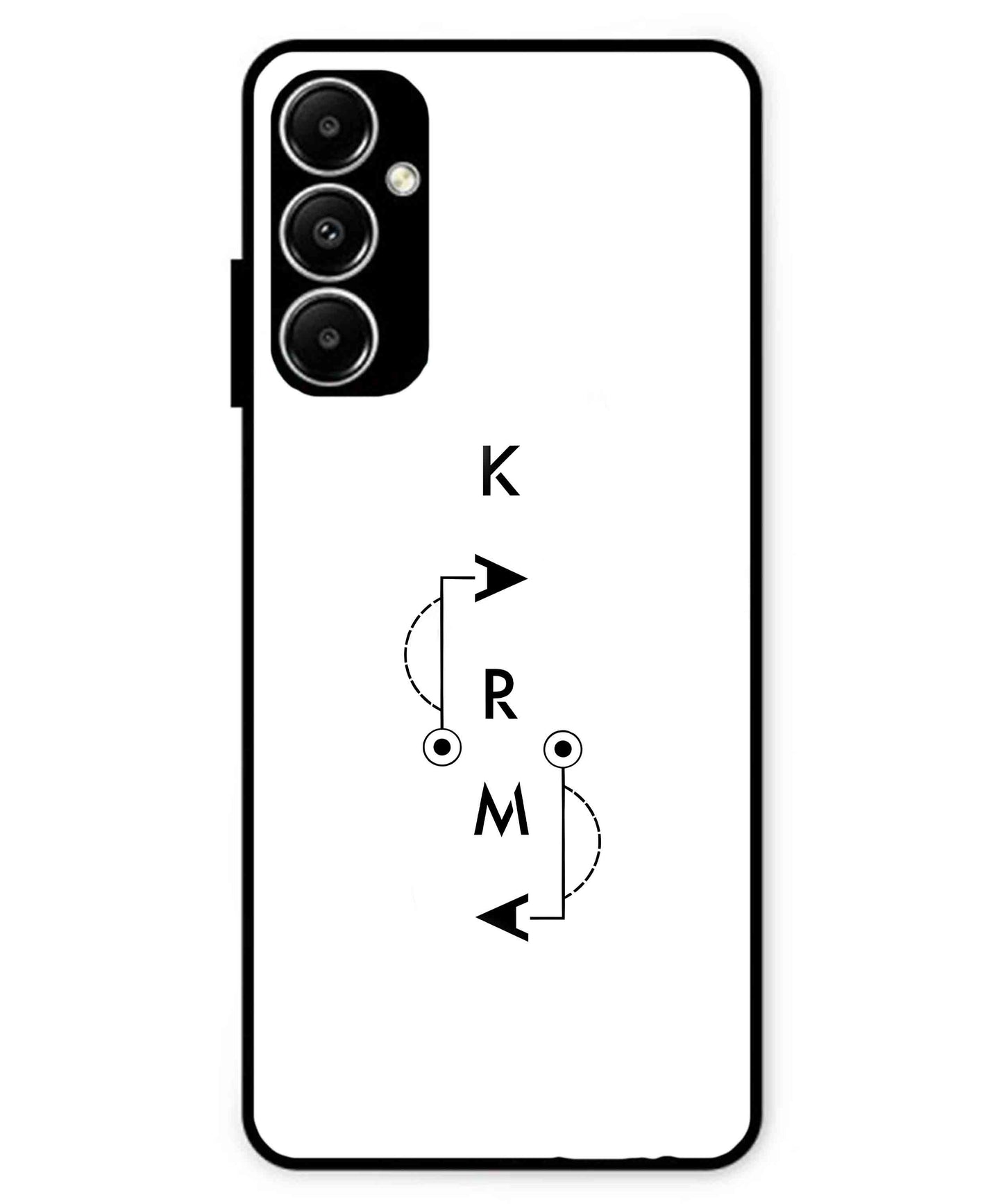 Karma Aesthetic Metal Back Cover Phone Case for Samsung Galaxy A05s