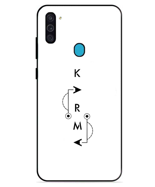 Karma Aesthetic Metal Back Cover Phone Case for Samsung Galaxy A11