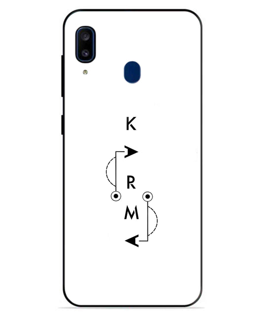 Karma Aesthetic Metal Back Cover Phone Case for Samsung Galaxy A20