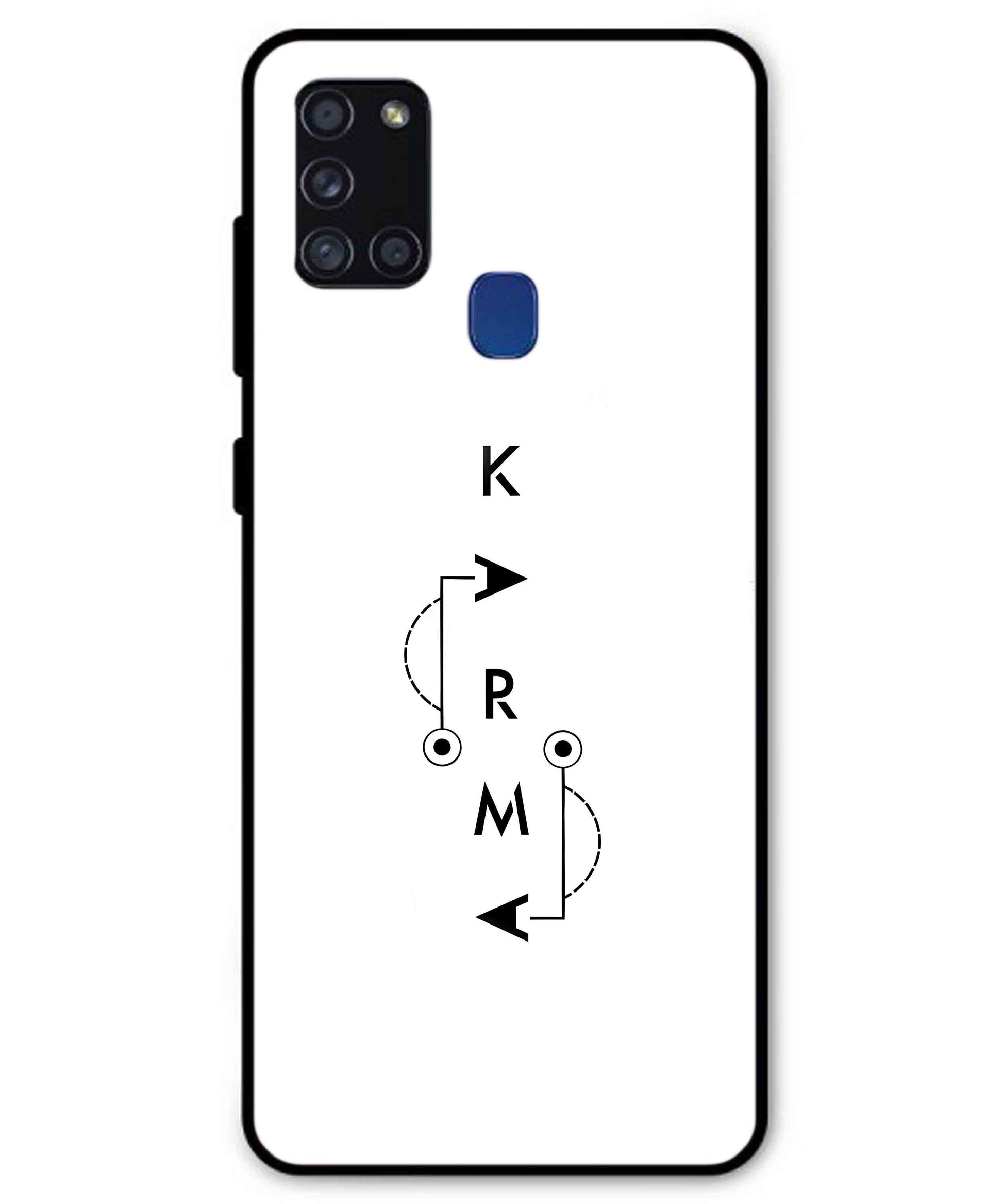 Karma Aesthetic Metal Back Cover Phone Case for Samsung Galaxy A21s
