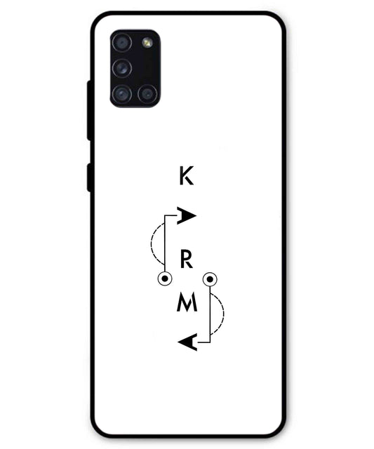 Karma Aesthetic Metal Back Cover Phone Case for Samsung Galaxy A31