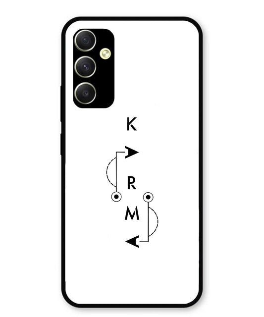Karma Aesthetic Metal Back Cover Phone Case for Samsung Galaxy A34 5G