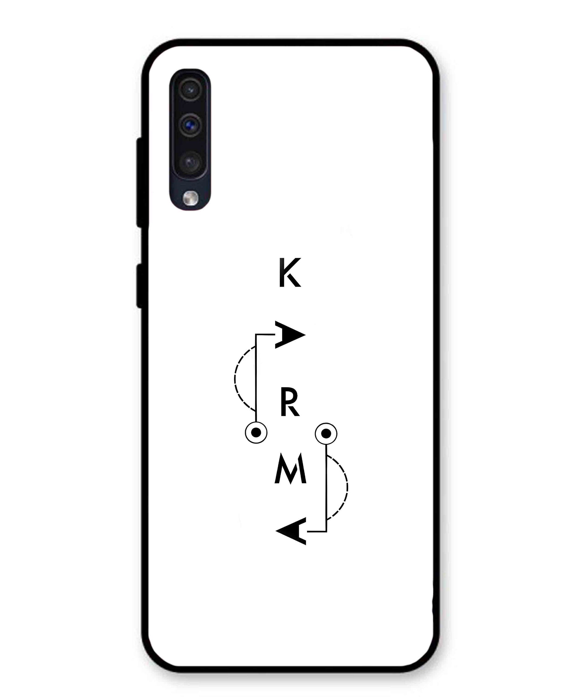 Karma Aesthetic Metal Back Cover Phone Case for Samsung Galaxy A50