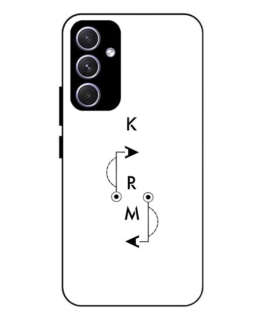 Karma Aesthetic Metal Back Cover Phone Case for Samsung Galaxy A55