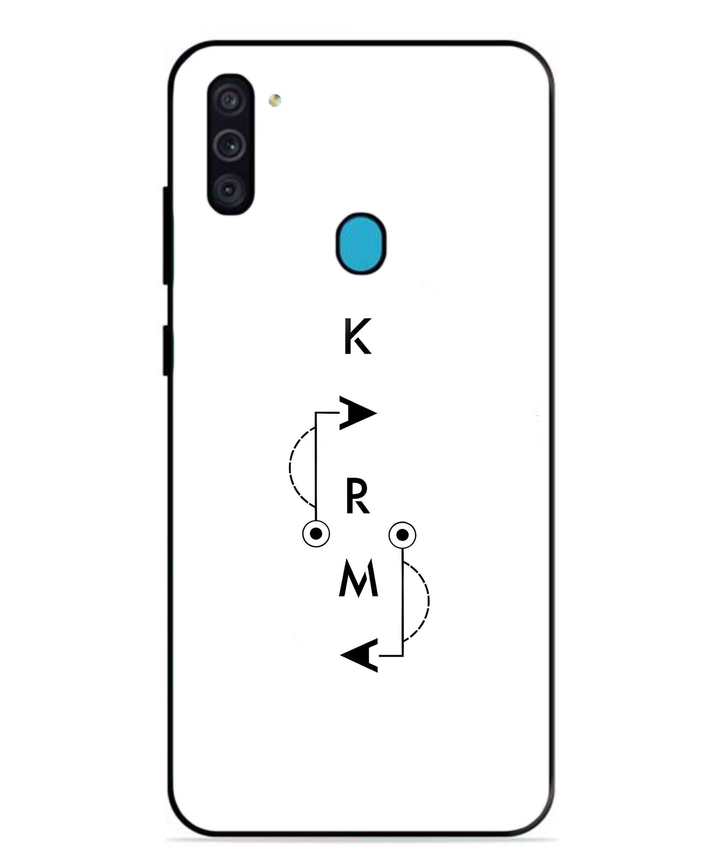 Karma Aesthetic Metal Back Cover Phone Case for Samsung Galaxy F11