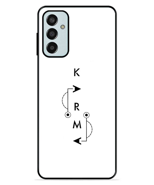 Karma Aesthetic Metal Back Cover Phone Case for Samsung Galaxy F13 4G