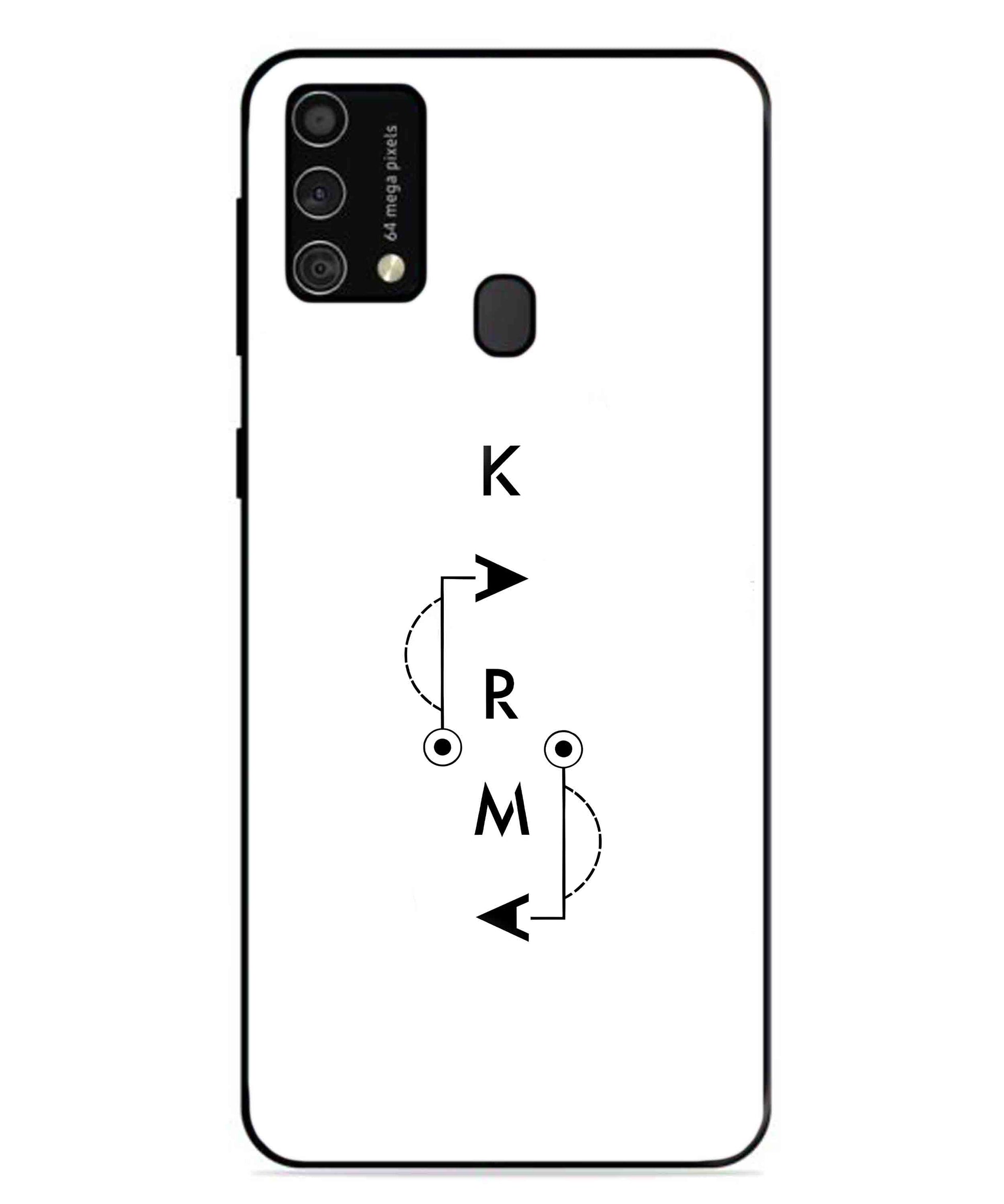 Karma Aesthetic Metal Back Cover Phone Case for Samsung Galaxy F41