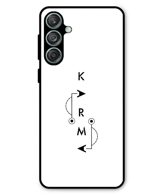 Karma Aesthetic Metal Back Cover Phone Case for Samsung Galaxy F55