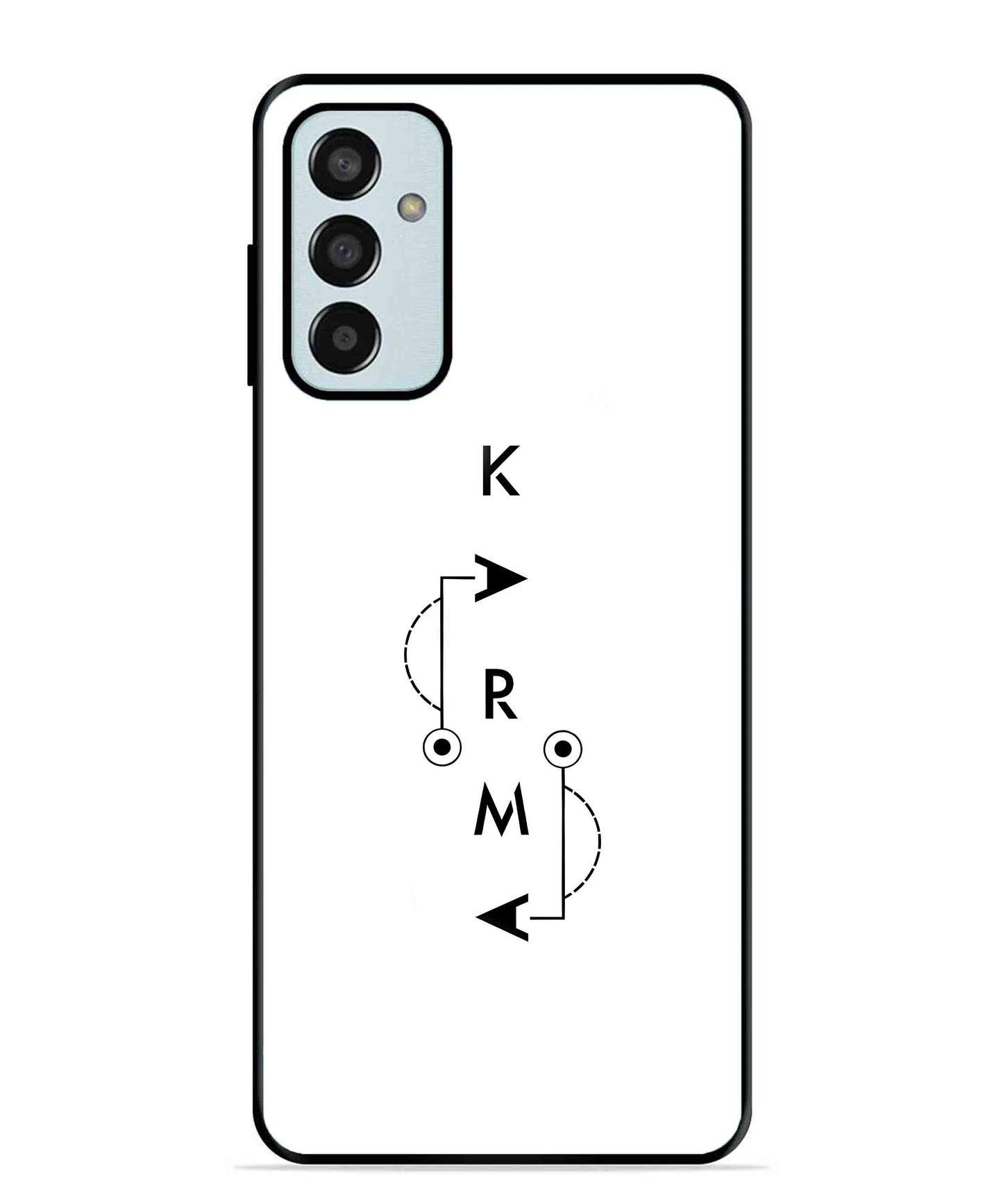 Karma Aesthetic Metal Back Cover Phone Case for Samsung Galaxy M13 4G