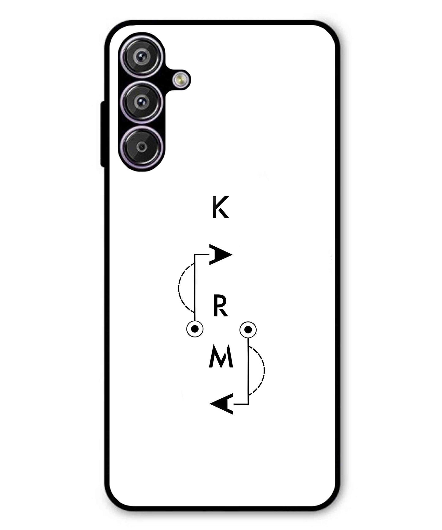 Karma Aesthetic Metal Back Cover Phone Case for Samsung Galaxy M15