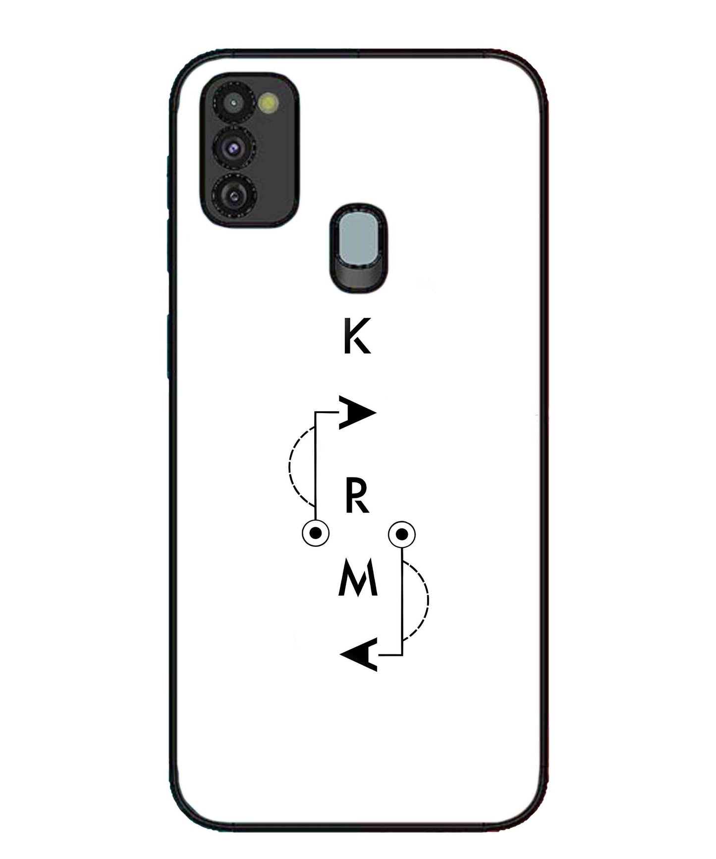 Karma Aesthetic Metal Back Cover Phone Case for Samsung Galaxy M30s