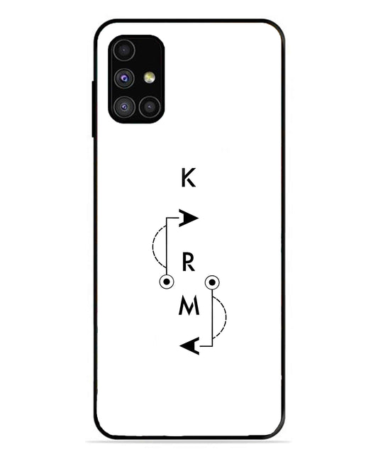 Karma Aesthetic Metal Back Cover Phone Case for Samsung Galaxy M31s