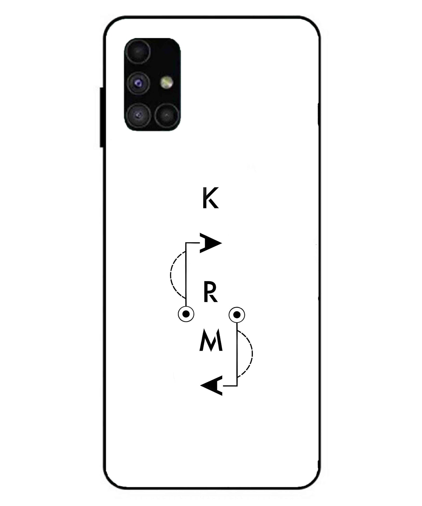 Karma Aesthetic Metal Back Cover Phone Case for Samsung Galaxy M51