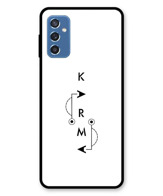 Karma Aesthetic Metal Back Cover Phone Case for Samsung Galaxy M52