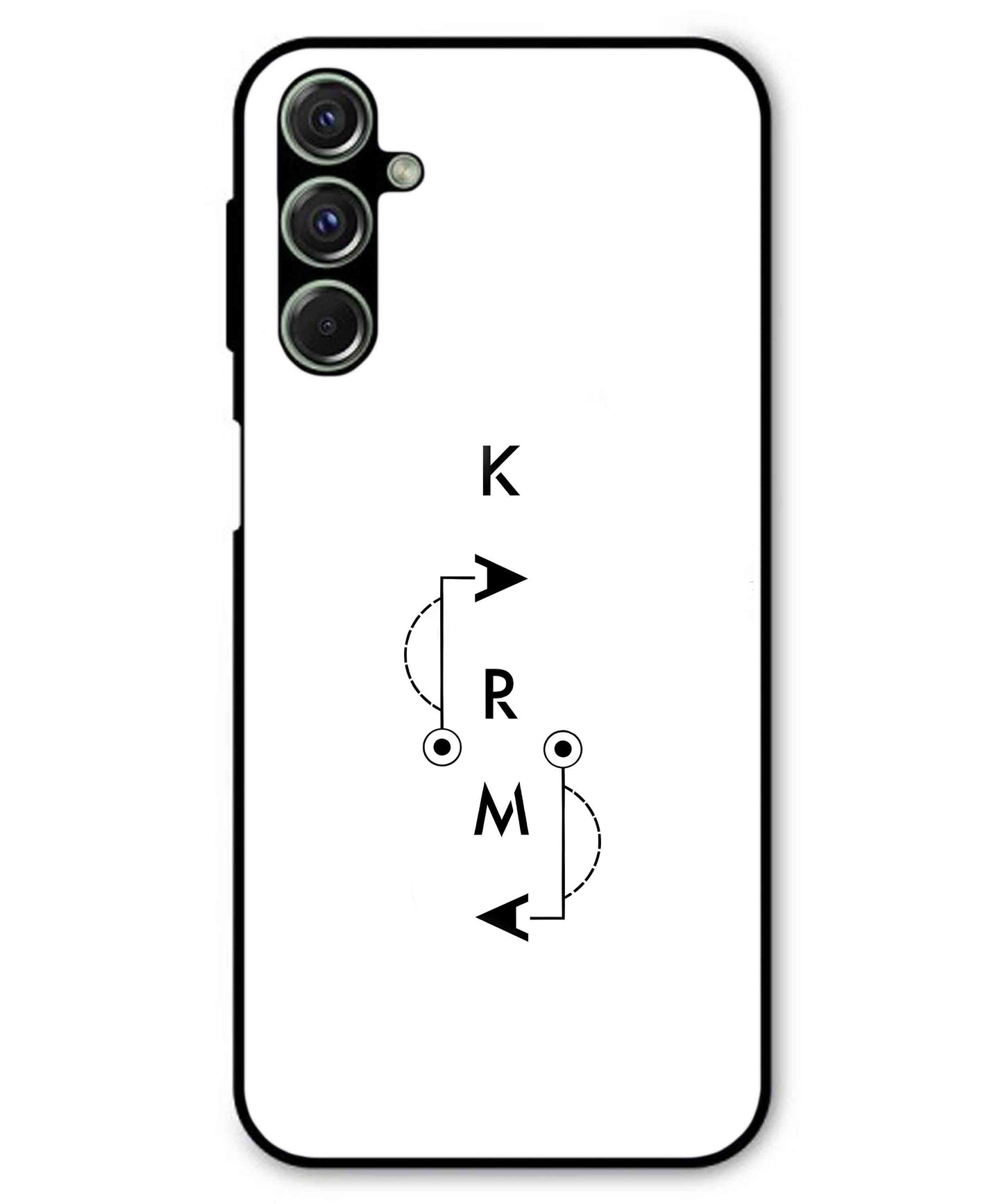 Karma Aesthetic Metal Back Cover Phone Case for Samsung Galaxy M54