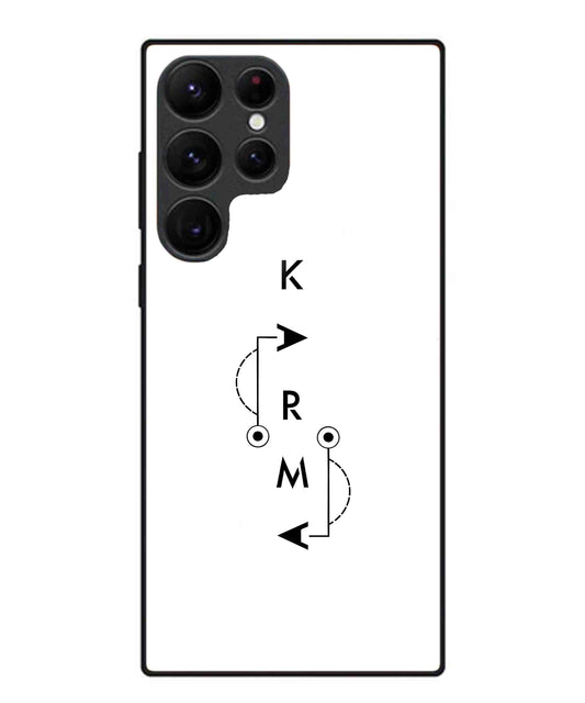 Karma Aesthetic Metal Back Cover Phone Case for Samsung Galaxy S22 Ultra