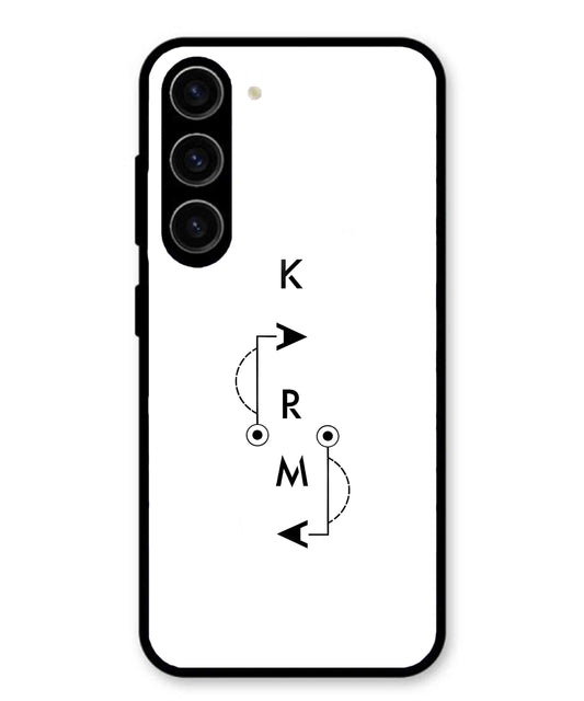 Karma Aesthetic Metal Back Cover Phone Case for Samsung Galaxy S23