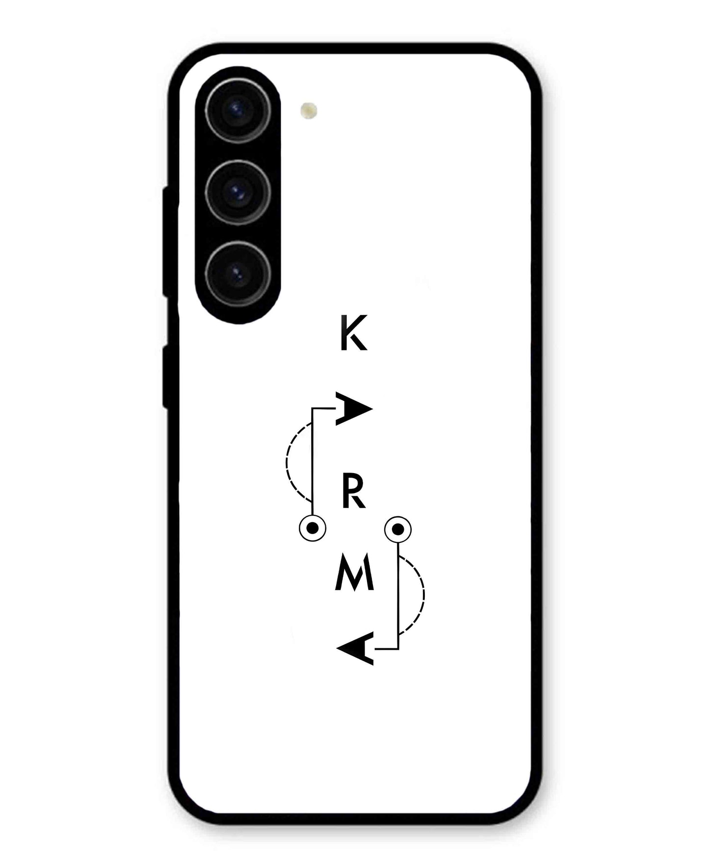 Karma Aesthetic Metal Back Cover Phone Case for Samsung Galaxy S24