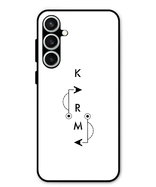 Karma Aesthetic Metal Back Cover Phone Case for Samsung Galaxy S24 Fe