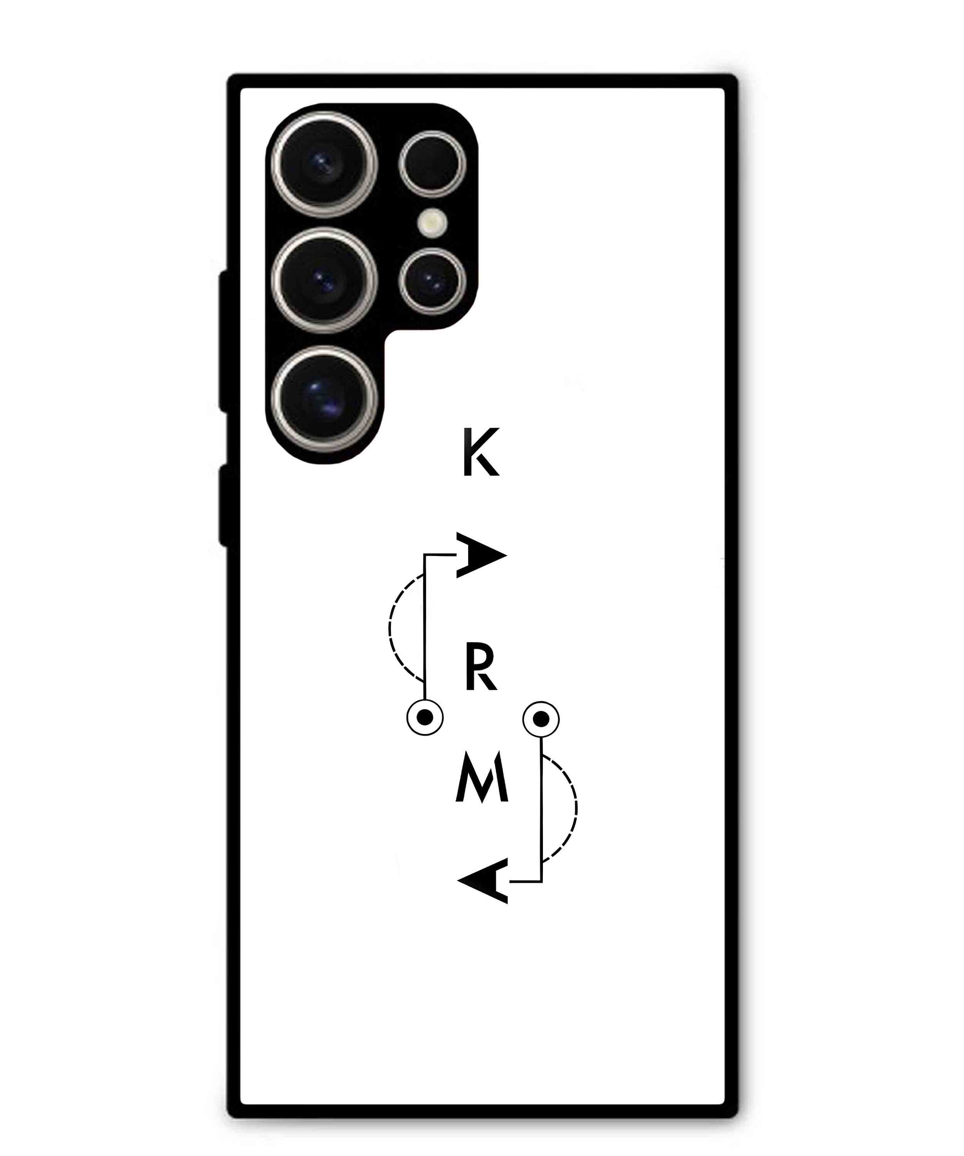Karma Aesthetic Metal Back Cover Phone Case for Samsung Galaxy S24 Ultra