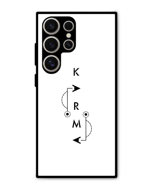 Karma Aesthetic Metal Back Cover Phone Case for Samsung Galaxy S24 Ultra