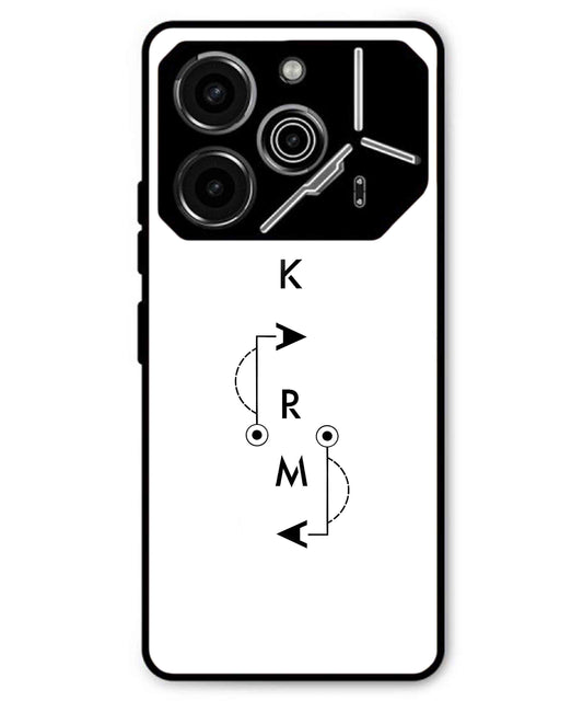 Karma Aesthetic Metal Back Cover Phone Case for Tecno Pova 6