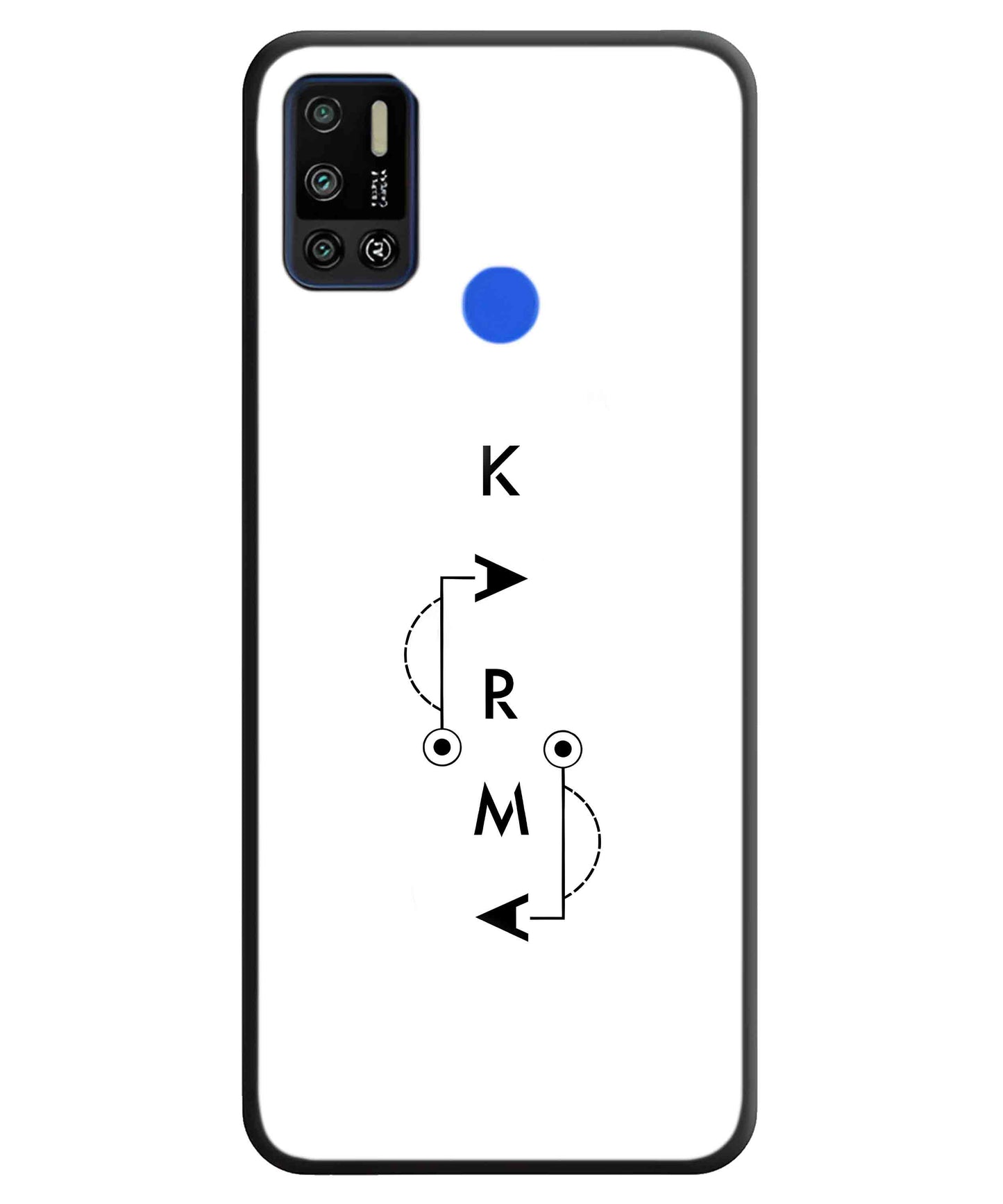Karma Aesthetic Metal Back Cover Phone Case for Tecno Spark 6 Air