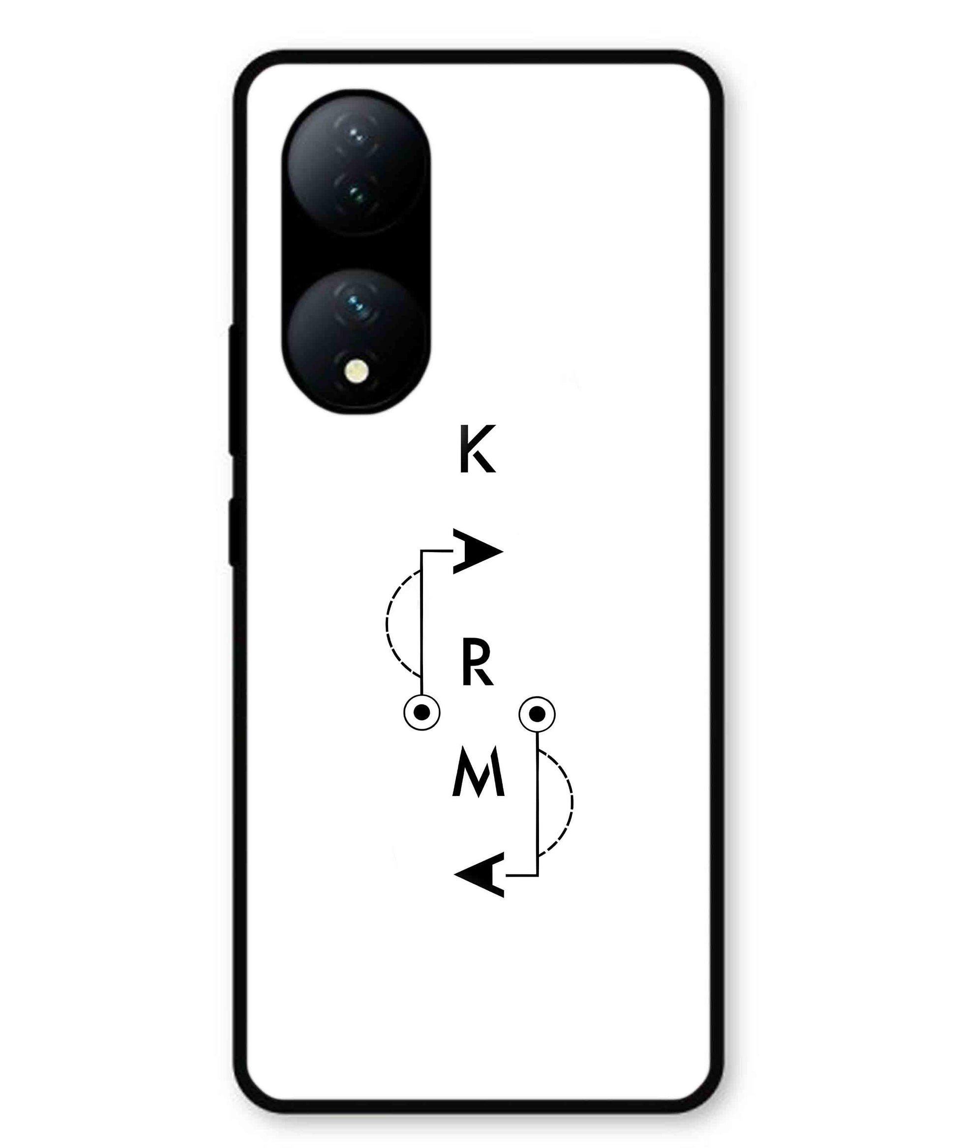 Karma Aesthetic Metal Back Cover Phone Case for Vivo T2