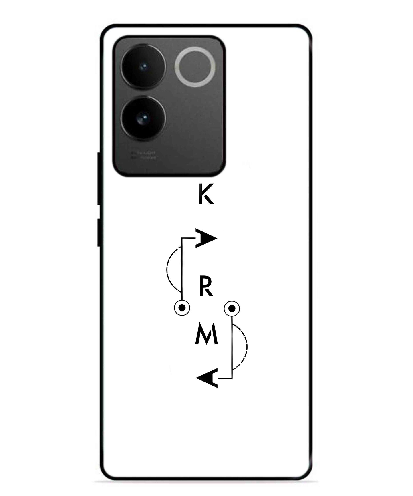 Karma Aesthetic Metal Back Cover Phone Case for Vivo T2 Pro