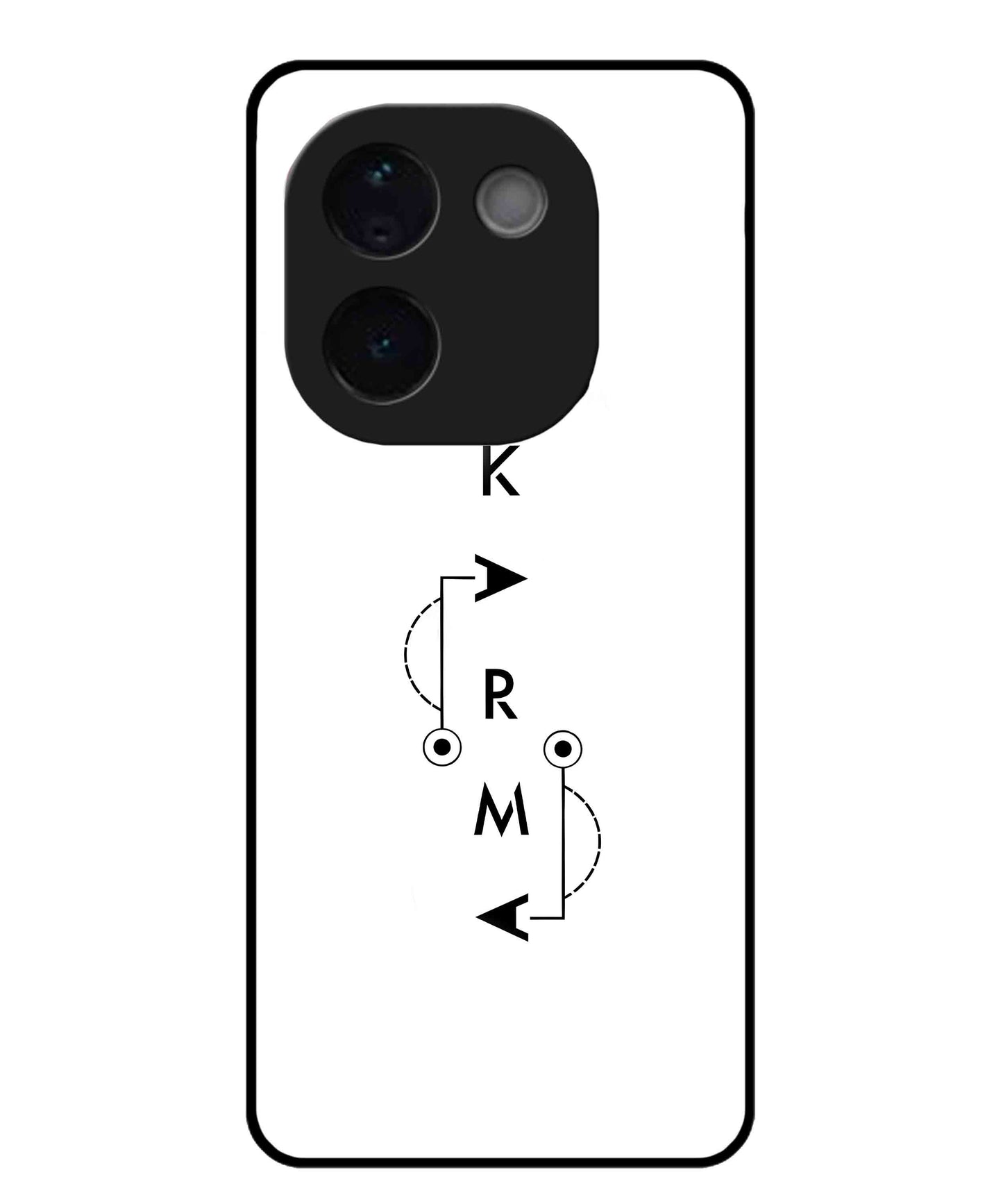 Karma Aesthetic Metal Back Cover Phone Case for Vivo T3 Pro