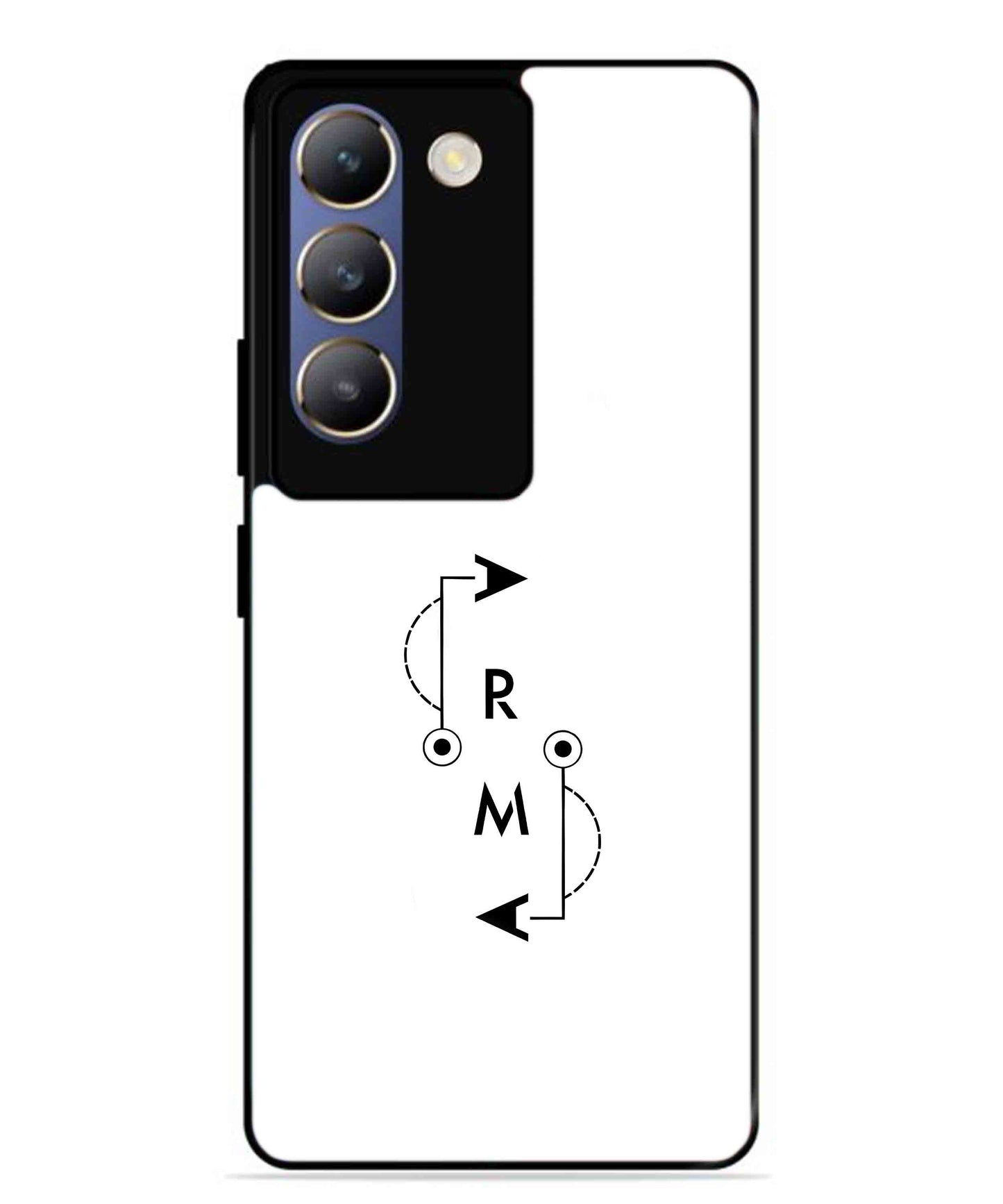 Karma Aesthetic Metal Back Cover Phone Case for Vivo Y200e