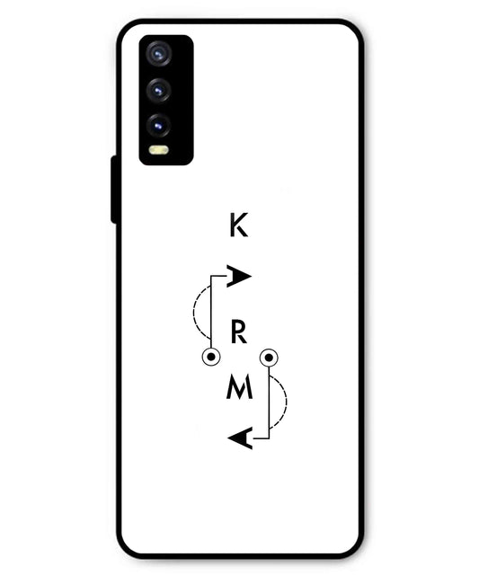 Karma Aesthetic Metal Back Cover Phone Case for Vivo Y20i