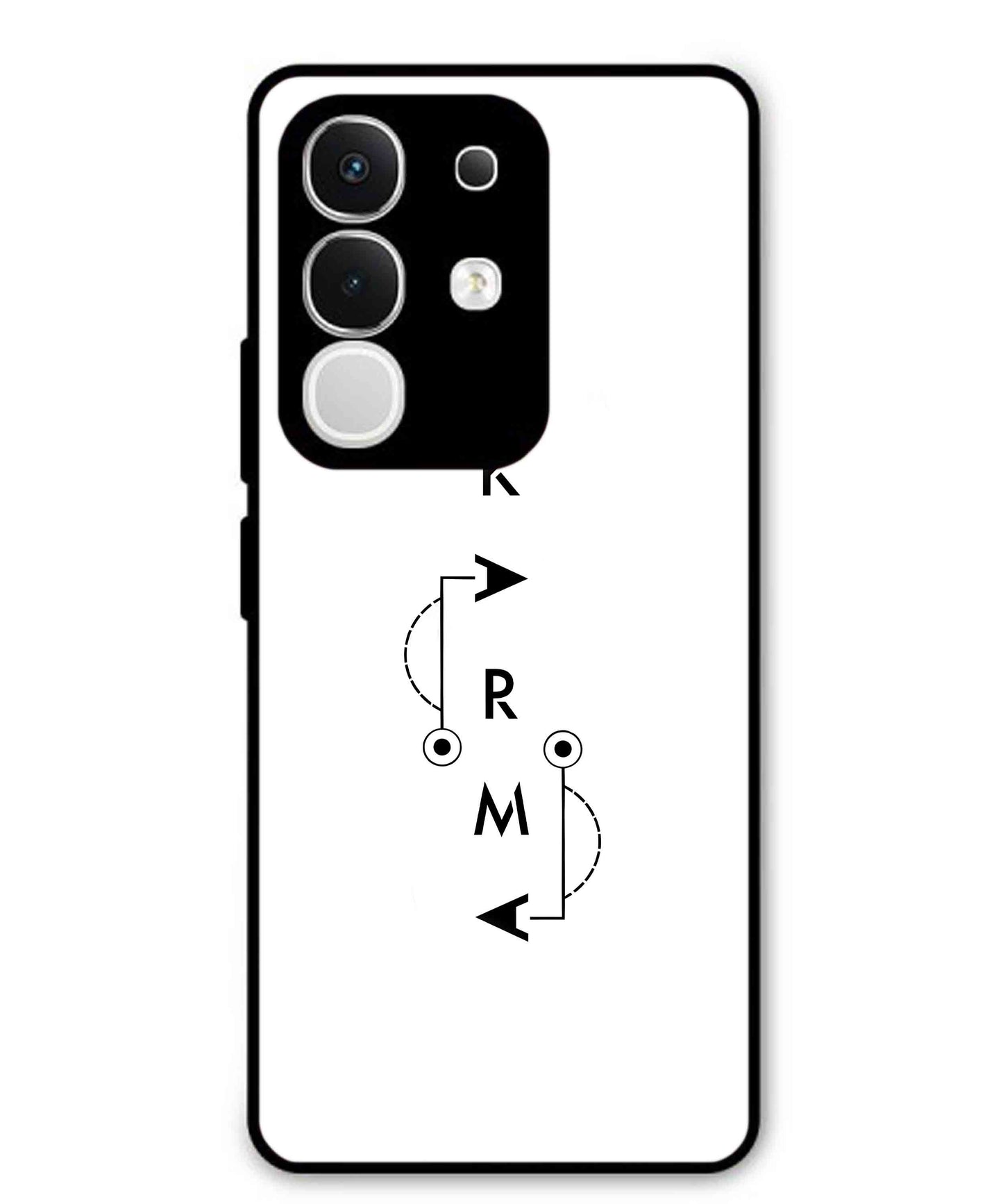 Karma Aesthetic Metal Back Cover Phone Case for Vivo Y29 4G