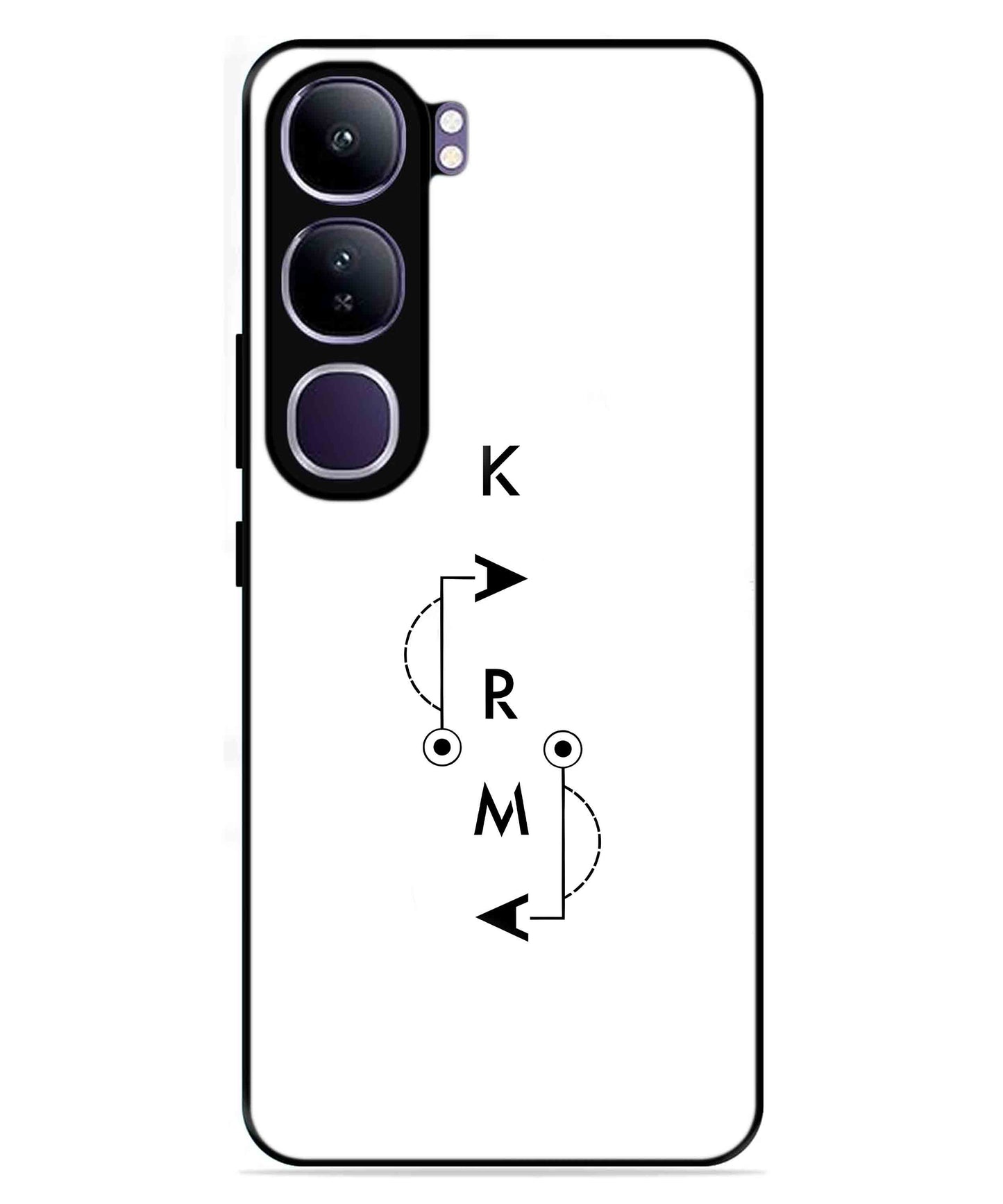 Karma Aesthetic Metal Back Cover Phone Case for Vivo Y300