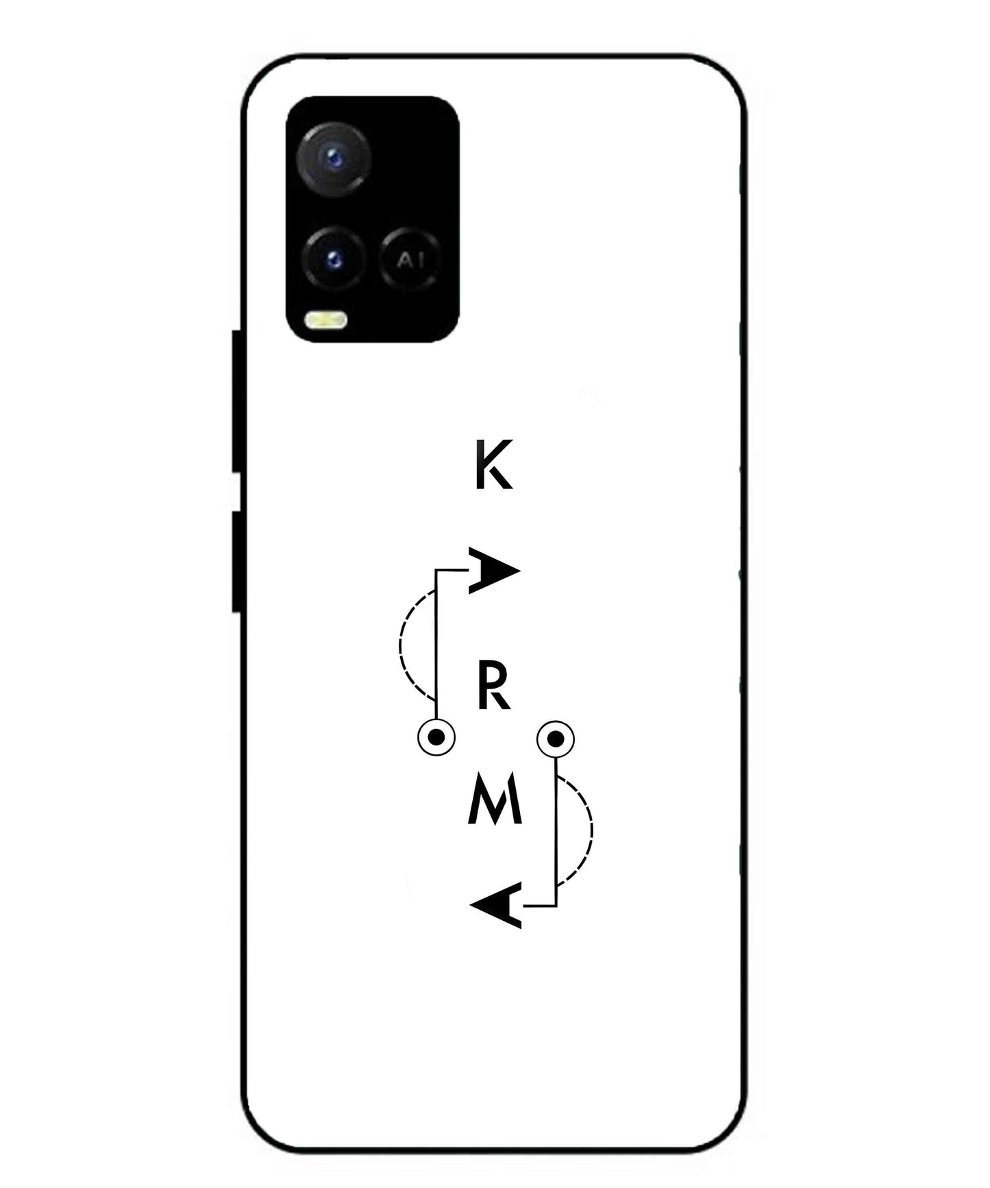 Karma Aesthetic Metal Back Cover Phone Case for Vivo Y36