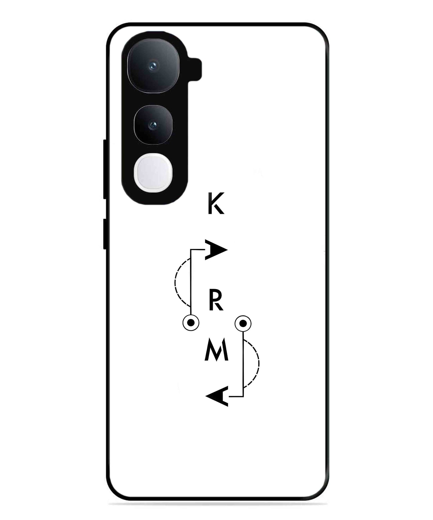 Karma Aesthetic Metal Back Cover Phone Case for Vivo Y400
