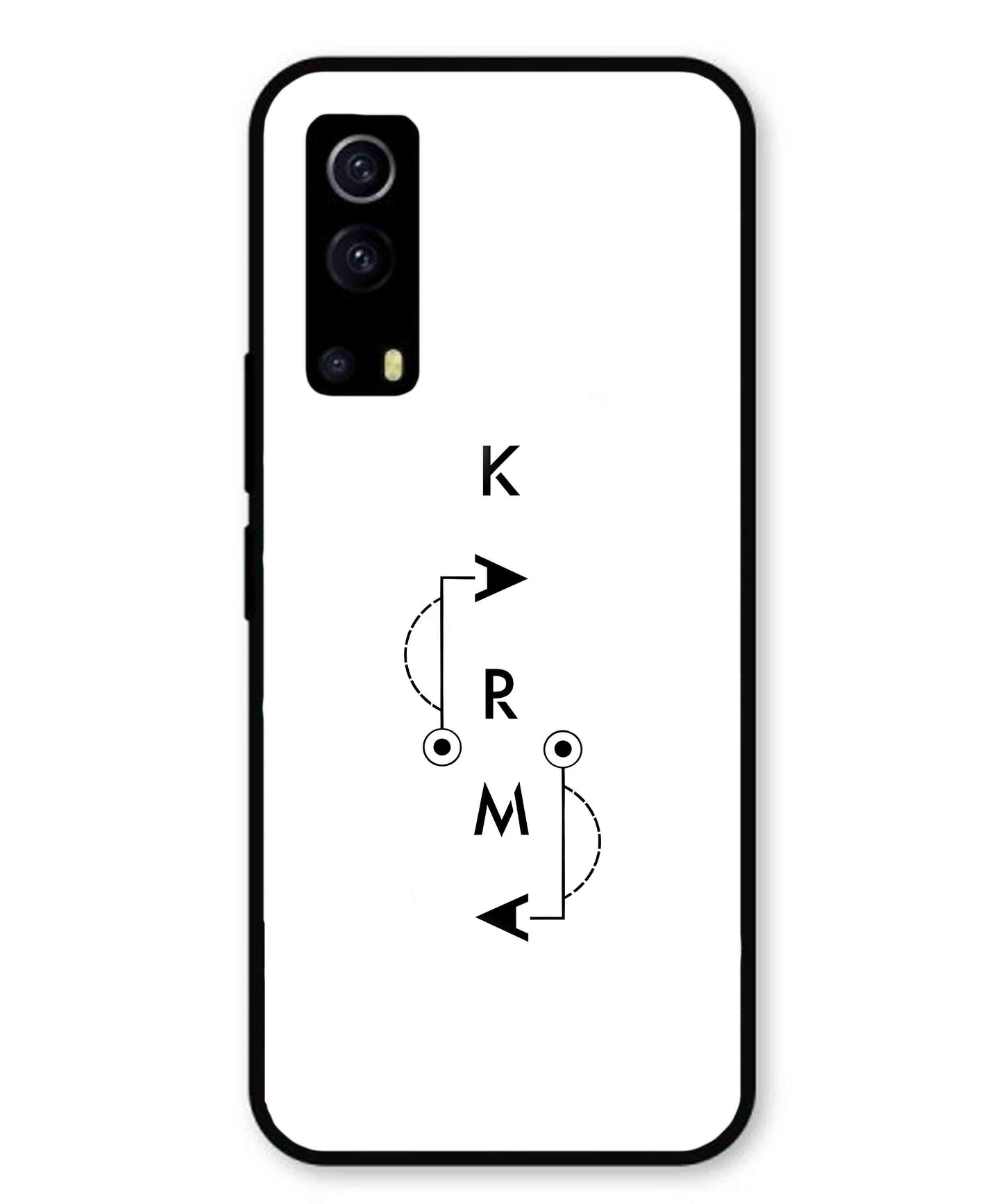 Karma Aesthetic Metal Back Cover Phone Case for Vivo Y53s