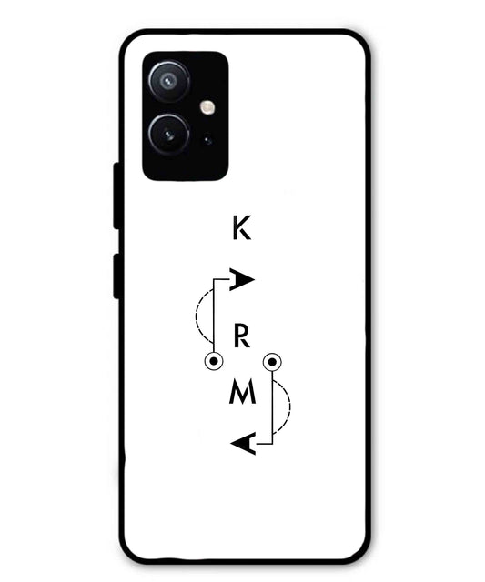 Karma Aesthetic Metal Back Cover Phone Case for Vivo Y75 5G