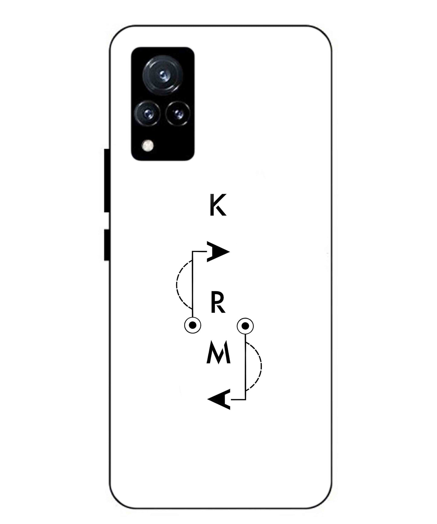 Karma Aesthetic Metal Back Cover Phone Case for Vivo v21